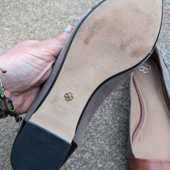 Ann Taylor Cap Toe Flats Leather 8M EUC - Picture 5 of 5